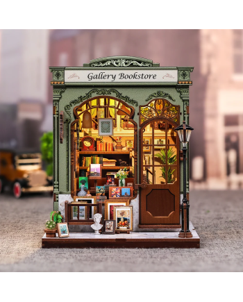 MINIATURE HOUSE - DIY- Galerie Librairie - 246pc + Eclairage LED - vue principale