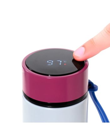 MINECRAFT - Axolotl -Bouteille Hot & Cold Isotherme+Thermomètre 450 ml - vue de face