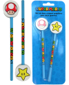 SUPER MARIO - Set de 2 Crayons avec Gomme - vue principale