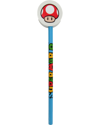 SUPER MARIO - Set de 2 Crayons avec Gomme - vue de face