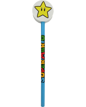 SUPER MARIO - Set de 2 Crayons avec Gomme - vue de profil