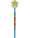 SUPER MARIO - Set de 2 Crayons avec Gomme - vue de profil