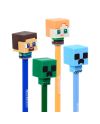 MINECRAFT - Chibi - Set de 4 Stylos à Gel Effaçable Head Topper - vue de face