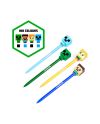 MINECRAFT - Chibi - Set de 4 Stylos à Gel Effaçable Head Topper - vue de profil