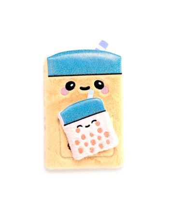 KAWAII - Boba le Bubble Tea - Notebook Pelucheux Premium + 1 Mini - vue principale