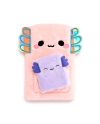 KAWAII - Maddie l'Axolotl - Notebook Pelucheux Premium + 1 Mini - vue de profil
