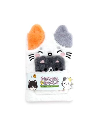 KAWAII - Lola la Minette - Notebook Pelucheux Premium + 1 Mini - vue principale