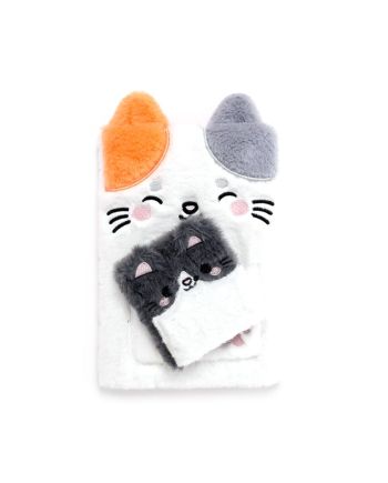 KAWAII - Lola la Minette - Notebook Pelucheux Premium + 1 Mini - vue de profil