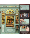 BOOK NOOK KIT - DIY- Librairie Muse - 201pc + LED Light - vue de profil
