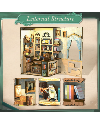 BOOK NOOK KIT - DIY- Librairie Muse - 201pc + LED Light - vue de dos