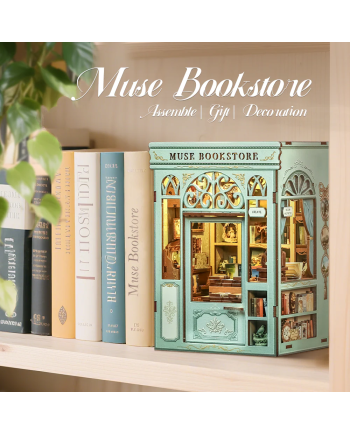 BOOK NOOK KIT - DIY- Librairie Muse - 201pc + LED Light - vue de detail