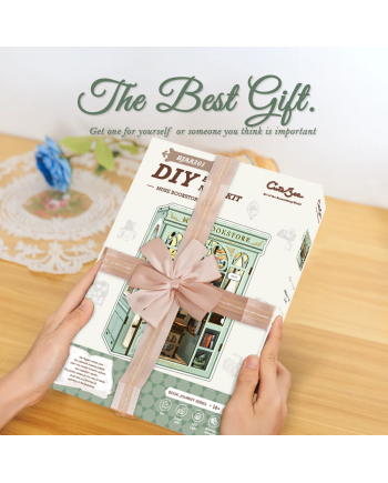 BOOK NOOK KIT - DIY- Librairie Muse - 201pc + LED Light - vue du packaging