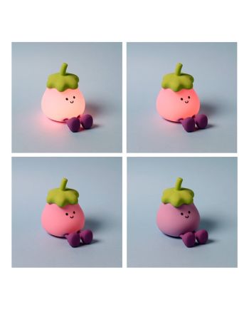 KAWAII - Aubergine - Lampe Rechargeable & Support Téléphone 13cm - vue de face