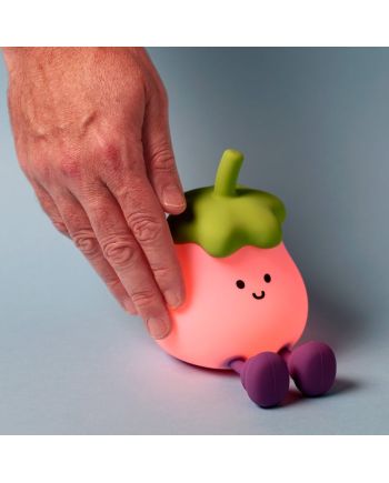 KAWAII - Aubergine - Lampe Rechargeable & Support Téléphone 13cm - vue de profil