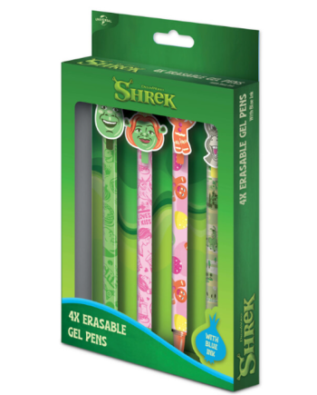 SHREK - 4 Stylos à Gel Effaçable + Head Topper - vue principale