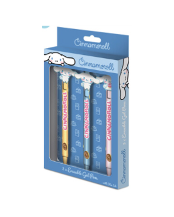 CINNAMOROLL - 3 Stylos à Gel Effaçable + Head Topper - vue principale