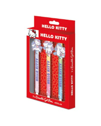 HELLO KITTY - 3 Stylos à Gel Effaçable + Head Topper - vue principale