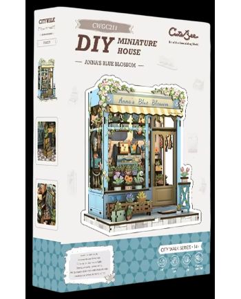 MINIATURE HOUSE - DIY- La Fleur Bleue d'Anna - 255pc + Eclairage LED - vue du packaging