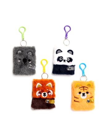 KAWAII - Adoramals Sauvages - Mini Notebook Pelucheux A7 - vue de face