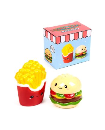 KAWAII - Burger & Frites - Set Salière et Poivrière - vue de face