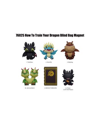 DRAGON - Series 1 - 3D Foam Magnets in blind bags (Display 12 Pcs) - vue de face