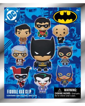 BATMAN ANIMATED - Series 1 - 3D Foam Bag Clip (Display 24 Pcs) - vue de profil