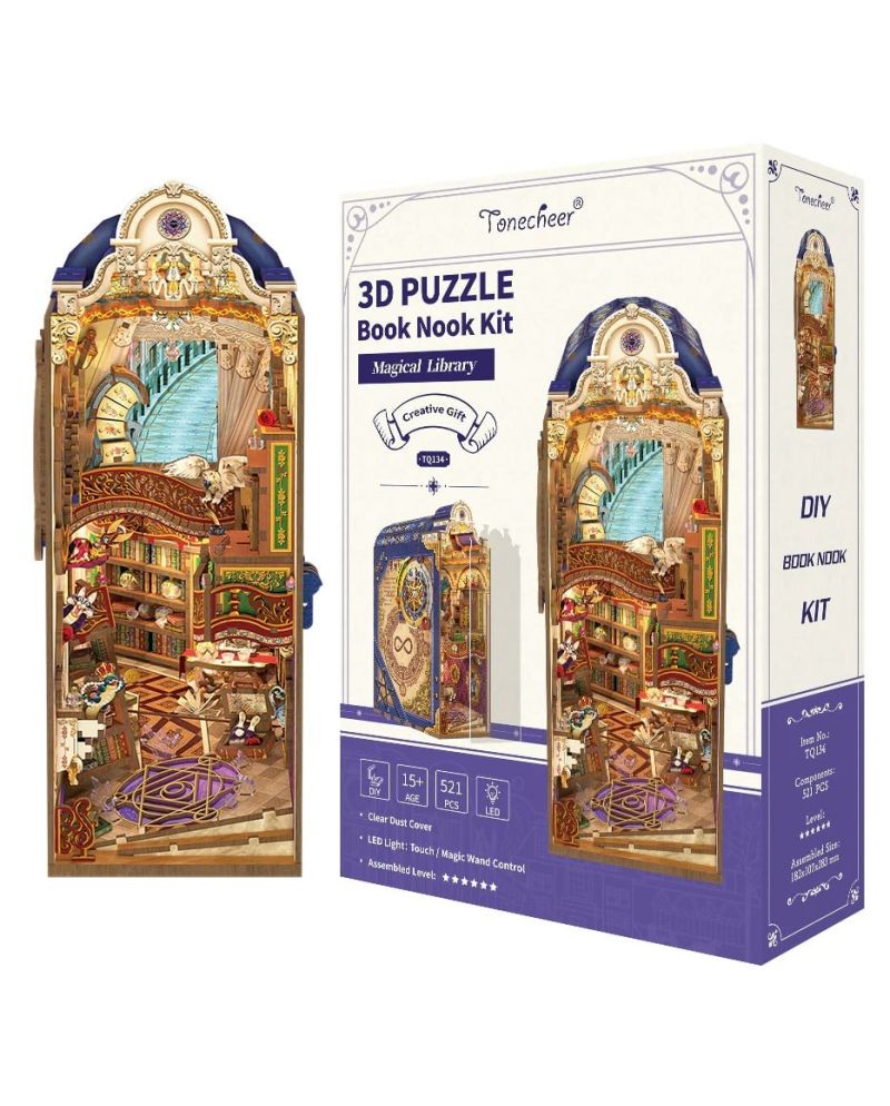 BOOK NOOK KIT - DIY- Librairie magique - 521pcs + LED Light - vue principale