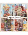BOOK NOOK KIT - DIY- Voyage avec le vent - 143pcs + LED Light - vue de dos