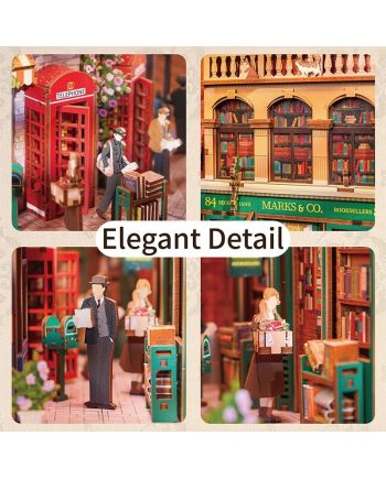 BOOK NOOK KIT - DIY- 84 Charing Cross Road - 178pcs + LED Light - vue de dos