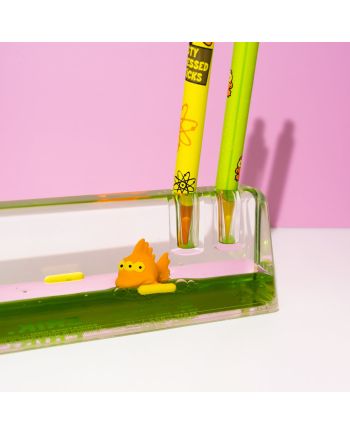 LES SIMPSONS - Set 2 Stylos-bille avec son Socle 3D Acrylique - vue de dos