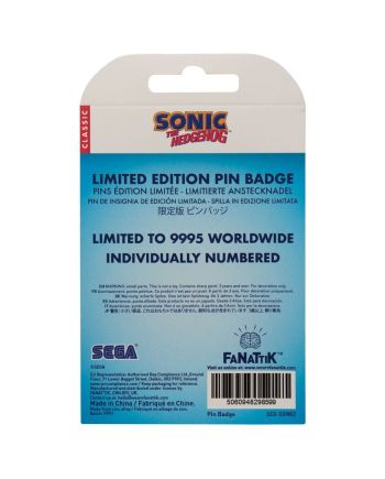 SONIC - Sonic, Tails & Knuckles - Pin's Edition Limitée - vue de profil