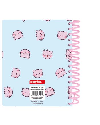 THE PINK CAT - Notebook A6 - vue de face