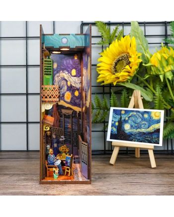 BOOK NOOK KIT - DIY- Monde de Vincent - 80pcs + LED Light - vue de face