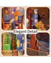 BOOK NOOK KIT - DIY- Monde de Vincent - 80pcs + LED Light - vue de dos