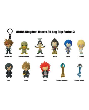 KINGDOM HEARTS - Series 3 - 3D Foam Bag Clip (Display 24 Pcs) - vue de face