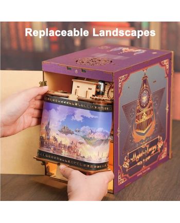 BOOK NOOK KIT - DIY- Voyage Magique - 462pcs + LED Light - vue de profil