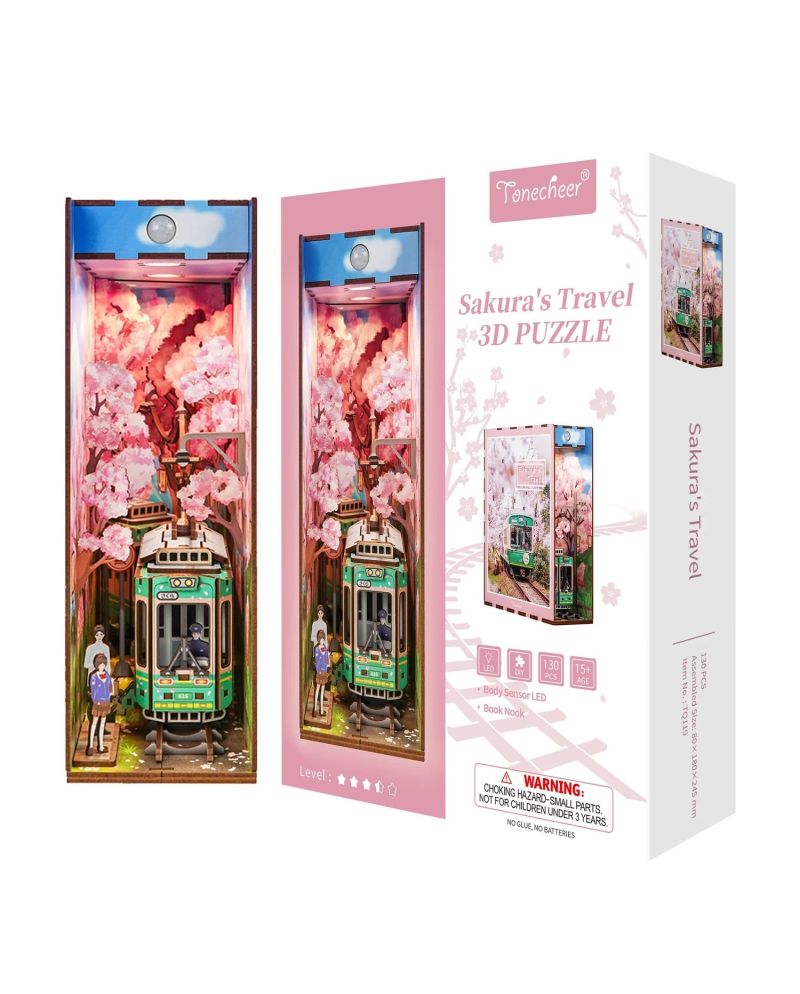BOOK NOOK KIT - DIY- Voyage de Sakura - 130pcs + LED Light - vue principale