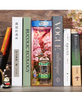 BOOK NOOK KIT - DIY- Voyage de Sakura - 130pcs + LED Light - vue de profil