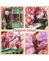 BOOK NOOK KIT - DIY- Voyage de Sakura - 130pcs + LED Light - vue de dos