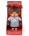 MONCHHICHI - Salopette Chat - Peluche 20cm - vue principale