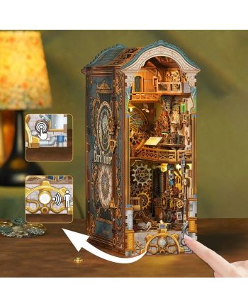 BOOK NOOK KIT - DIY- Tour de l'horloge - 430pcs + LED Light - vue de face