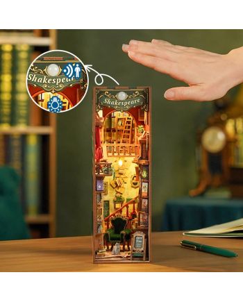 BOOK NOOK KIT - DIY- Librairie de la rive gauche - 347pcs + LED Light - vue de face