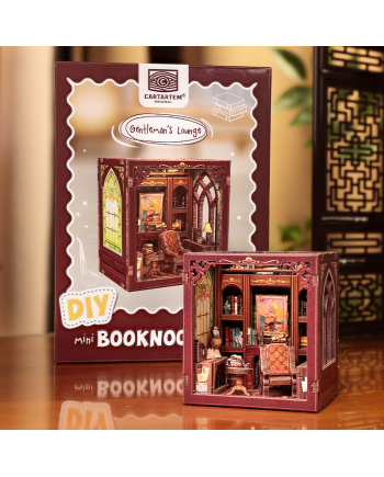 MINI BOOK NOOK KIT - DIY- Salon pour Gentlemen - Avec Aimants - vue principale