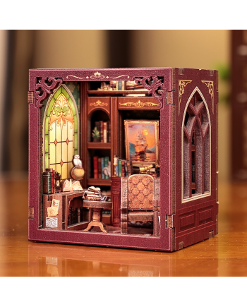 MINI BOOK NOOK KIT - DIY- Salon pour Gentlemen - Avec Aimants - vue de face