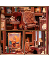 MINI BOOK NOOK KIT - DIY- Salon pour Gentlemen - Avec Aimants - vue de profil