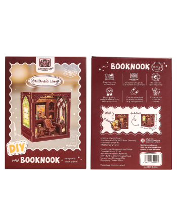 MINI BOOK NOOK KIT - DIY- Salon pour Gentlemen - Avec Aimants - vue de detail