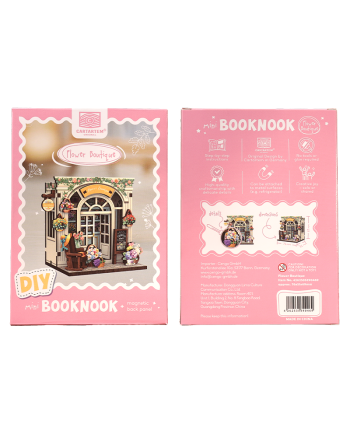MINI BOOK NOOK KIT - DIY- Boutique de fleur - Avec Aimants - vue de detail