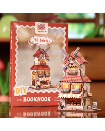 MINI BOOK NOOK KIT - DIY- Moulin Boulangerie - Avec Aimants - vue principale