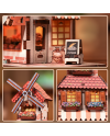 MINI BOOK NOOK KIT - DIY- Moulin Boulangerie - Avec Aimants - vue de profil