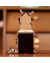 MINI BOOK NOOK KIT - DIY- Moulin Boulangerie - Avec Aimants - vue de dos